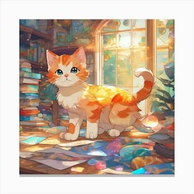 Cat Wallpaper Canvas Print