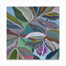 Acrylic painting of leaves Canvas Print