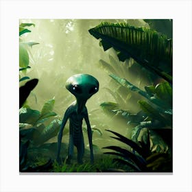 Alien In The Jungle Canvas Print