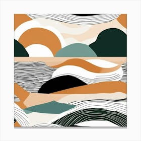 Abstract midcentury Pattern Canvas Print