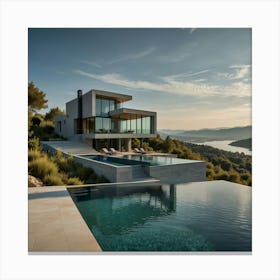 Modern House In Croatia Canvas Print