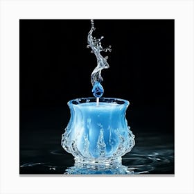 Blue Candle Canvas Print