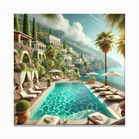 Mediterranean Villa Canvas Print