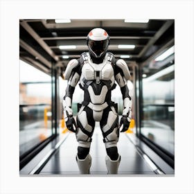 Futuristic Robot In Futuristic Suit Canvas Print