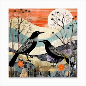 Bird In Nature Crow 4 Canvas Print