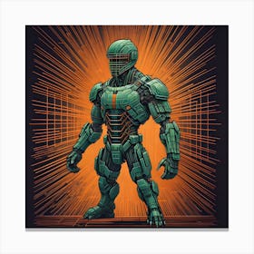 Man I’m happy to be a robot Canvas Print