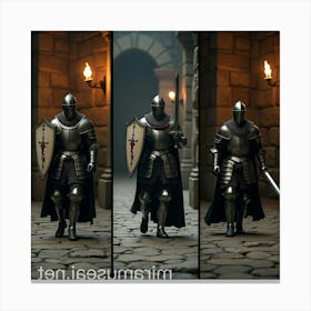 Knights In Armor Canvas Print