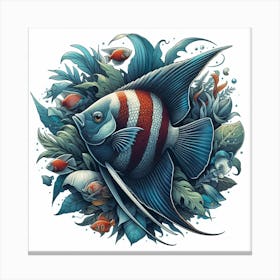 Fish of Angelfish 1 Canvas Print