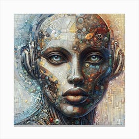 Futuristic Portrait Of A Woman Canvas Print