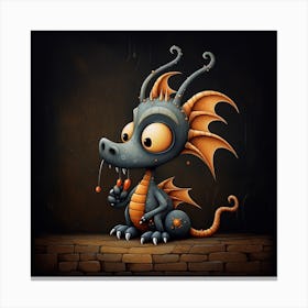 Cartoon Dragon Canvas Print