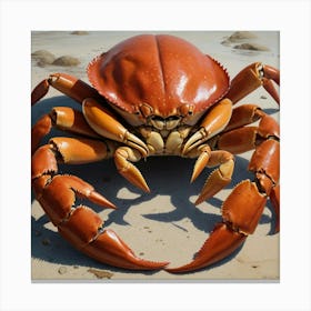 Crab On The Beach Canvas Print