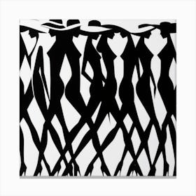 Silhouettes Of Women Canvas Print