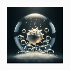 Sea Shell In A Bubble 4 Canvas Print