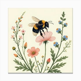 William Morris Bee Vintage Art Print (9) Canvas Print