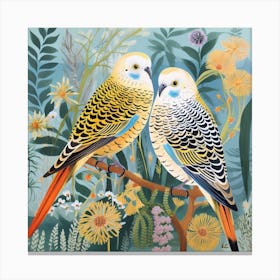 Bird In Nature Budgerigar 2 Canvas Print