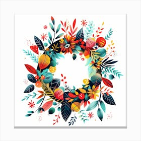 Wreath Of Flowers Canvas Print