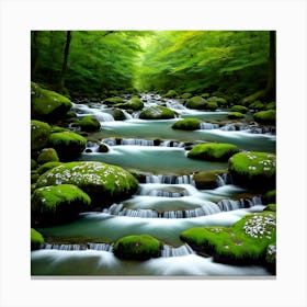 Mossy Stream Canvas Print
