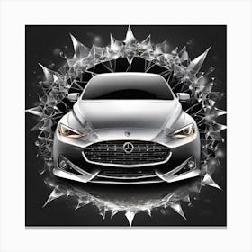 Car In A Glass Canvas Print