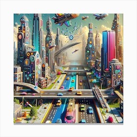 Futuristic City 1 Canvas Print