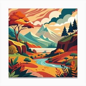 A Harmonious Blend Of Landscapes And Natural Eleme 1 Canvas Print