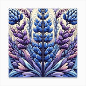 Purple blue lupine Canvas Print