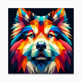Low Poly Dog Canvas Print