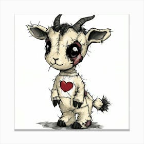 Goat With A Heart Canvas Print