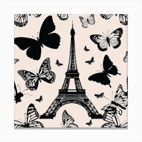 Butterflies In Paris 40 Canvas Print