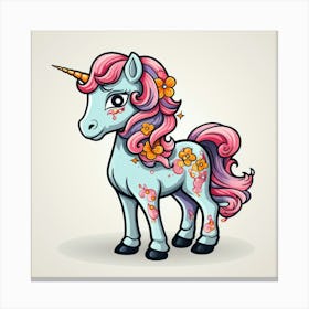 Cute Unicorn 779 Canvas Print