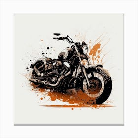 Motorcycle Painting Canvas Print