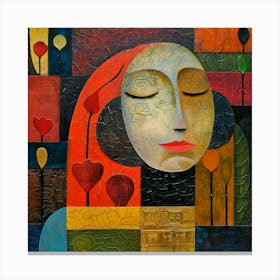 "A Woman in Love" Abstract Painting Canvas Print