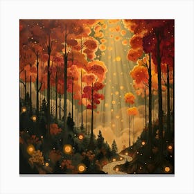 Fireflies In The Forest, Pop Surrealism, Lowbrow Canvas Print