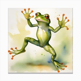 Dancing Frog Canvas Print