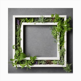 Framed Herb Garden Canvas Print