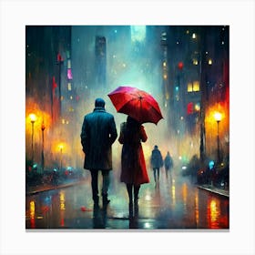 Rainy Night Canvas Print