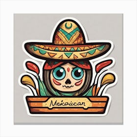 Mexican Skull 32 Canvas Print