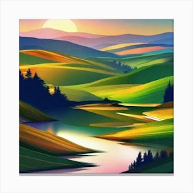 Landscape Painting 77 Canvas Print