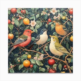 Birds In A Tree Art 13 Canvas Print