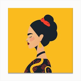 Frida Kahlo Snake 1 Canvas Print