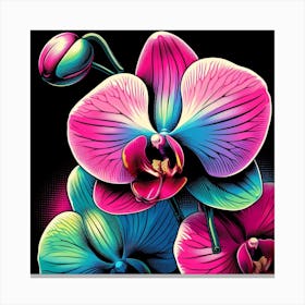 Orchid, Pop Art 1 Canvas Print