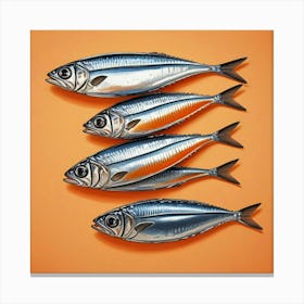 Sardines Art Prints (4) Canvas Print