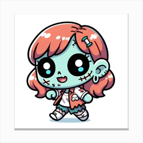 Zombie Girl 1 Canvas Print