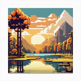 Pixel Art 16 Canvas Print