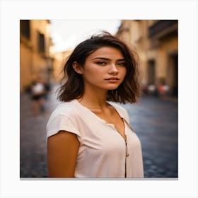 Portrait Of A Young Woman 2 Canvas Print