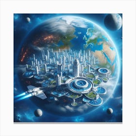 Space City 33 Canvas Print