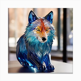 Glass Wolf Canvas Print