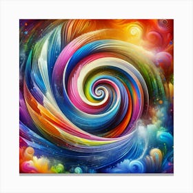 Colorful Swirl Canvas Print