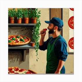 Default Pizza Plant Kitchen Art 1 Canvas Print