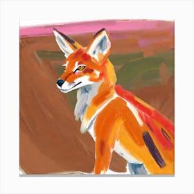 Ethiopian Wolf 01 Canvas Print