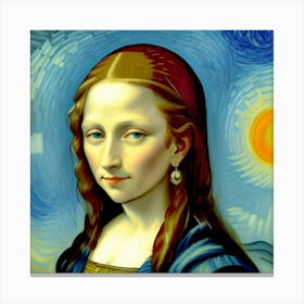 Youthful Mona Lisa A Reimagined Classic Canvas Print